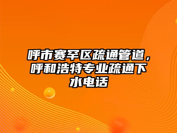 呼市賽罕區(qū)疏通管道，呼和浩特專業(yè)疏通下水電話