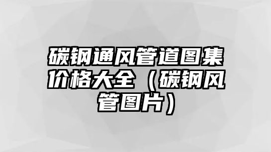 碳鋼通風(fēng)管道圖集價格大全（碳鋼風(fēng)管圖片）